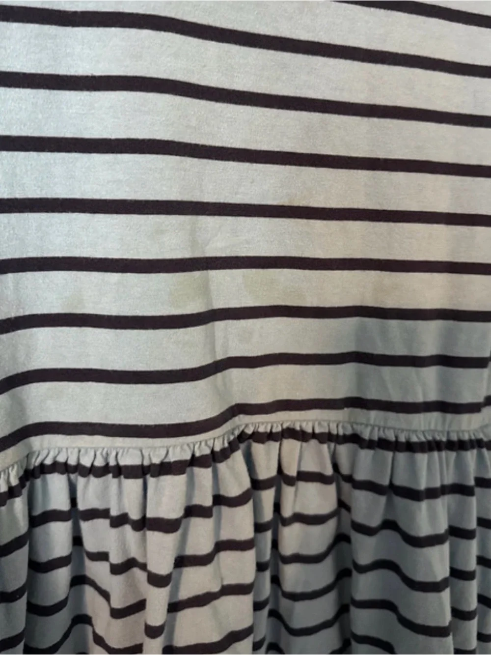Primary Blue & Navy Striped Long-Sleeve Dress
